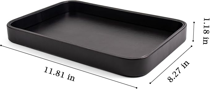 SANQIANWAN Faux Leather Valet Tray - Image 2