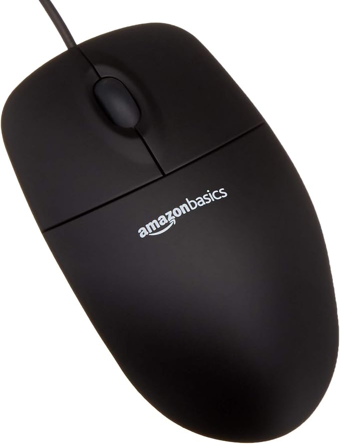 Amazon Basics Wired Keyboard and Mouse Bundle, Full-Sized, QWERTY Layout - Image 2