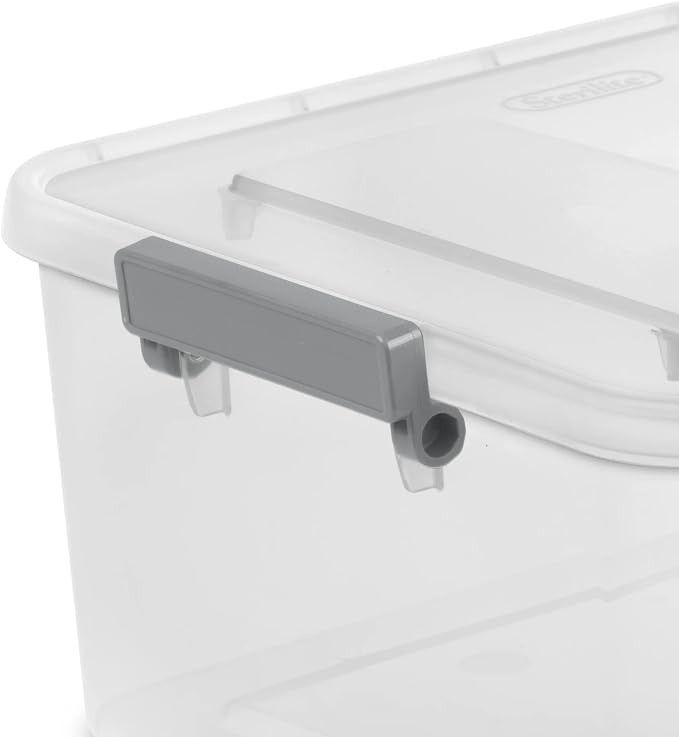 12.7 Quart Clear Plastic Modular Storage Containers - Image 7