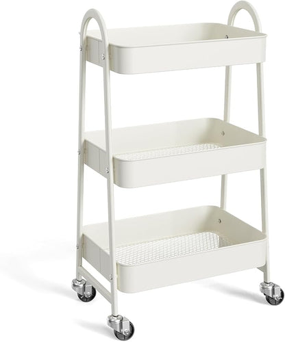 NEWBULIG 3-Tier Metal Rolling Cart by NEWBULIG
