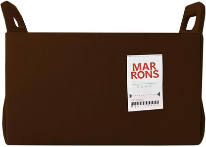 Collapsible Felt CHOCOBROWN Storage Bin Medium 11"x7.1"x7.1" – Foldable Basket by MARRONS
