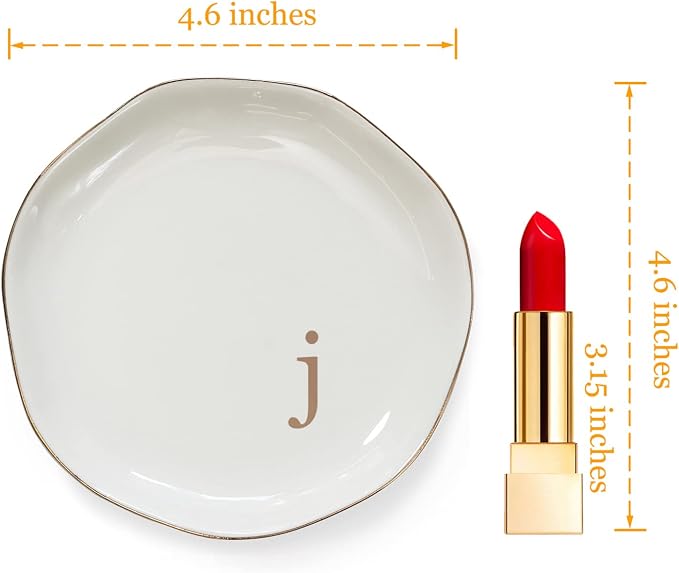 HOME SMILE Initials Ring Dish Jewery Tray - Image 5
