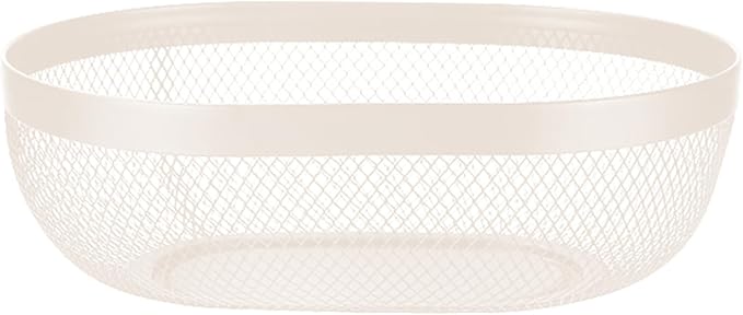 AJIODA Metal Mesh Steel Basket, Oval Metal Wire Storage Organizer Baskets Multi by AJIODA