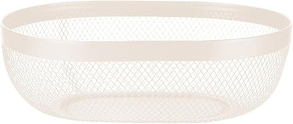 AJIODA Metal Mesh Steel Basket, Oval Metal Wire Storage Organizer Baskets Multi by AJIODA