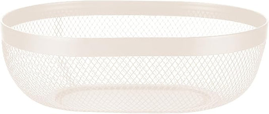 AJIODA Metal Mesh Steel Basket, Oval Metal Wire Storage Organizer Baskets Multi by AJIODA