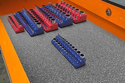 Olsa Tools Magnetic Socket Holder | 1/4-inch Drive | Metric | Blue | Holds 26 - Image 5