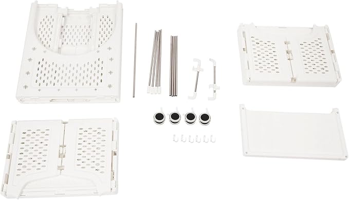 Rolling Laundry Hamper with Hanging Rod, 3-Tier Laundry Hamper Cart with 6 Hooks - Image 9