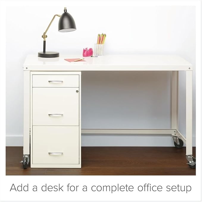 Scranton & Co Set of 2 18" D 3-Drawer Metal Filing Cabinet - Image 4