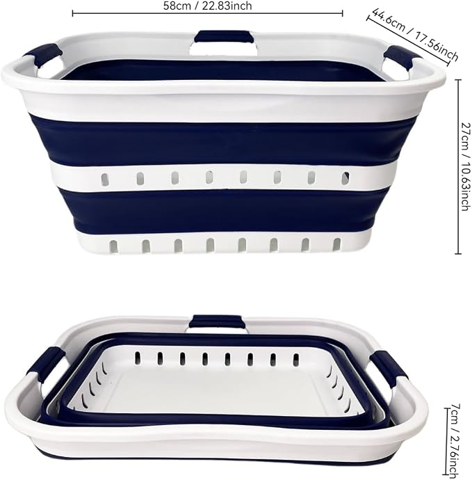 SAMMART 42L Collapsible Plastic Laundry Basket - Image 9