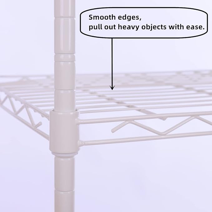 GIOTORENT 6-Tier Storage Shelves Standing Shelving Metal Units, Adjustable - Image 5