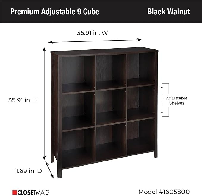 ClosetMaid BR & Name Internal 16058 Premium Adjustable 9-Cube Organizer - Image 3