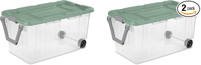 Extra Large Storage Bin, 40 Gallon Wheeled Plastic Storage Container by Unknown