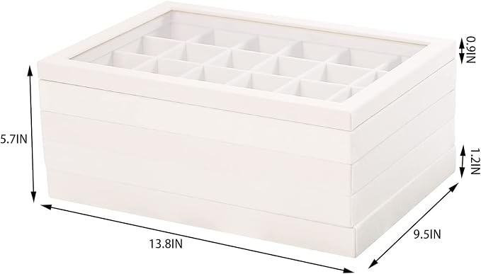Coward Set of 5 Stackable Jewelry Organizer Tray Necklace Earring Box Storage - Image 2