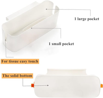 Yopay 2 Pack Bedside Caddy Organizer, Plastic Bunk Bed Shelf, Dorm Bedside - Image 3