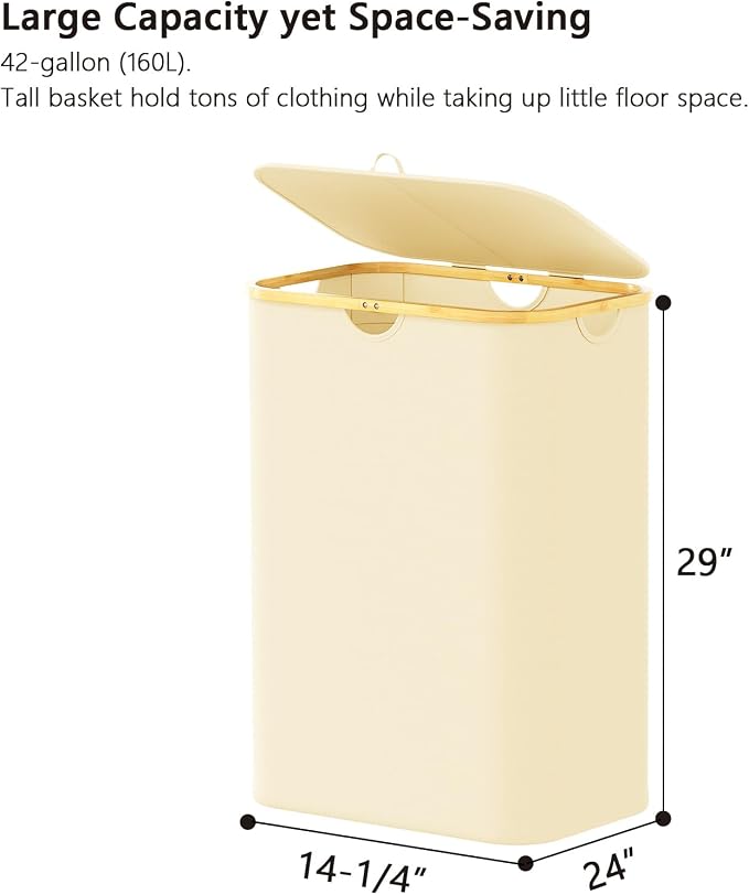 SpaceAid Double Laundry Hamper 2 Section - Image 5