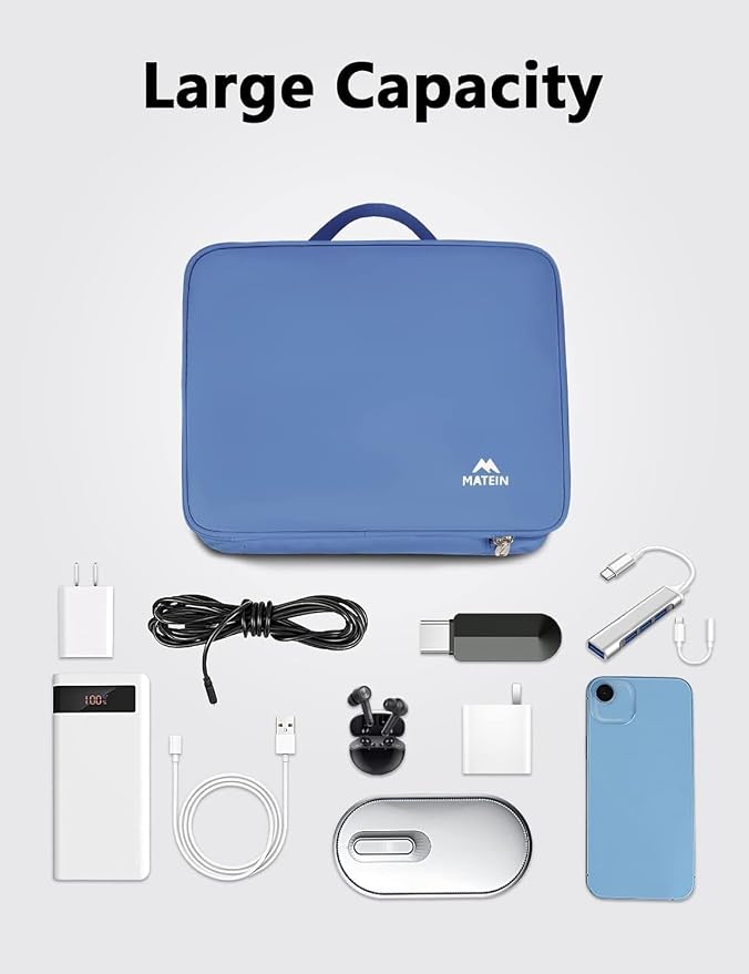 MATEIN USB Cable Organizer Bag, Water Resistant Large Travel Tech Organizer | - Image 2