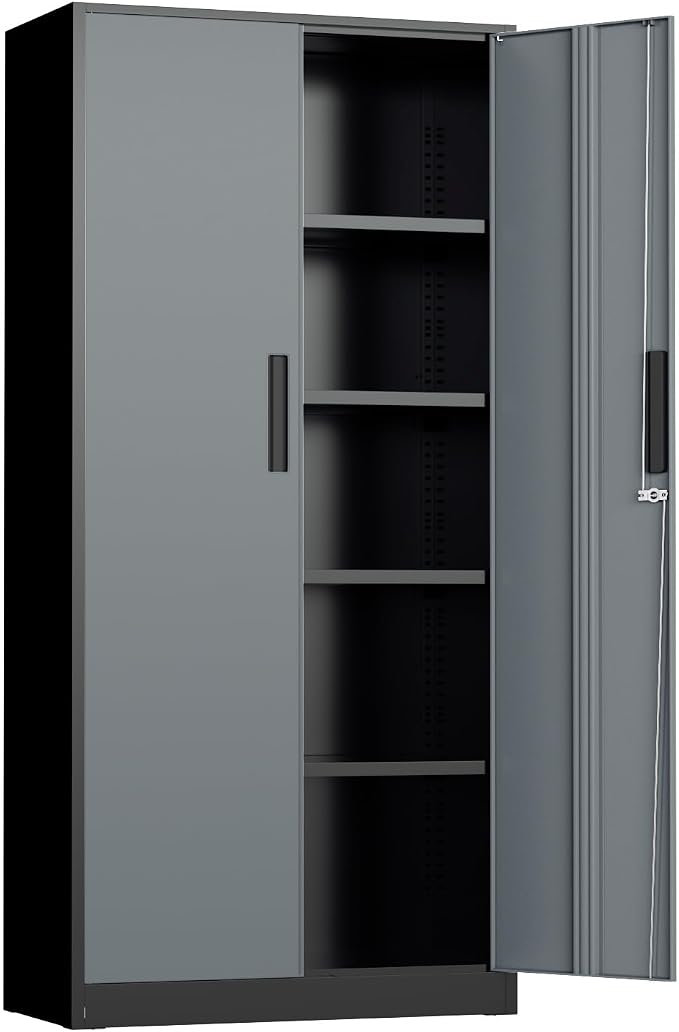INTERGREAT Metal Storage Cabinet, Tall Metal Cabinet by INTERGREAT