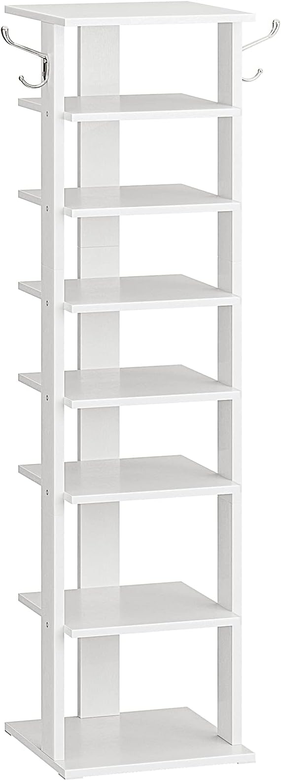 HOOBRO 8 Tiers Vertical Shoe Rack, Wooden Shoe Storage Organizer by HOOBRO