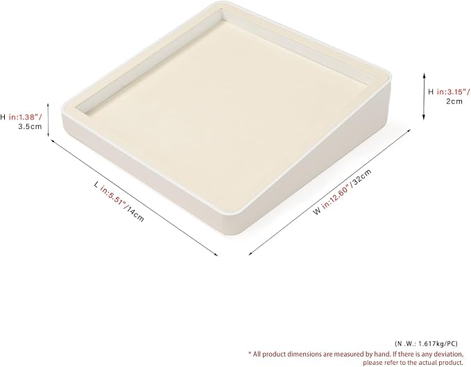 Oirlv Microfiber Jewelry Tray Showcase Display Necklace Bracelet Ring Showcase - Image 8