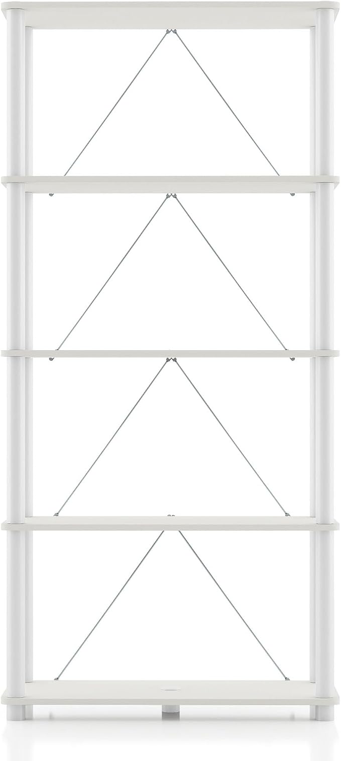 Homes: Inside + Out Apexa Modern 5-Tier Wide Shelving Units, Collectibles - Image 11