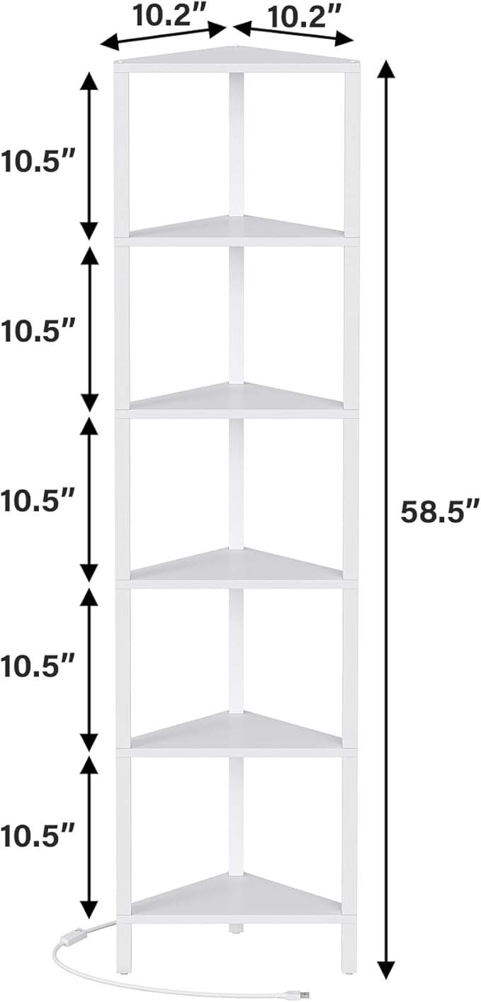 TUTOTAK 6-Tier Corner Bookshelf - Image 2