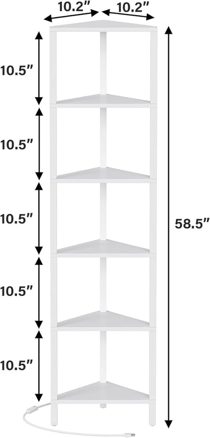 TUTOTAK 6-Tier Corner Bookshelf - Image 2
