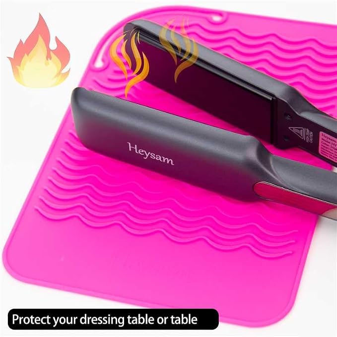 Heysam Pro Flat Iron Hair Straightener Travel Case Heat Mat - Image 5