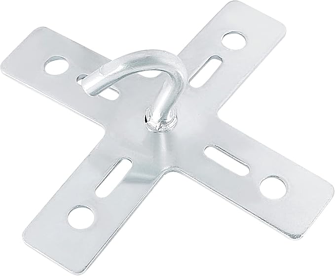 PATIKIL Ceiling Hook Kit, 2 Set Cross Design Metal Plate Mount Hanger Holder - Image 5