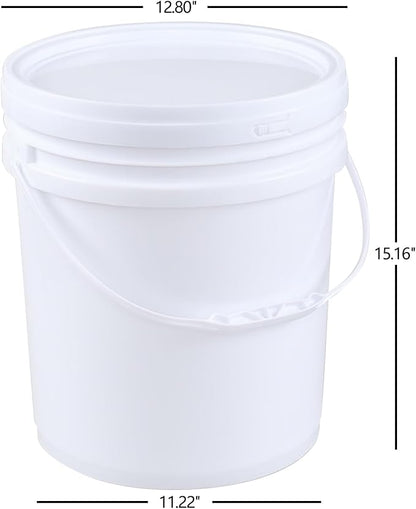 7 Gallon White Plastic Pail - Image 2