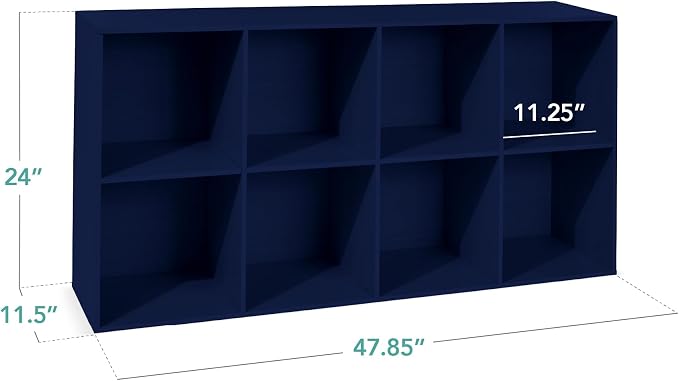 Best Choice Products Kids Bookcase 8-Cube Storage Organizer, 11in Shelf Opening - Image 2