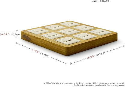 Jewelry Tray Solid Wood Display Stand Ring Storage Jewelry Ring Display Props - Image 3