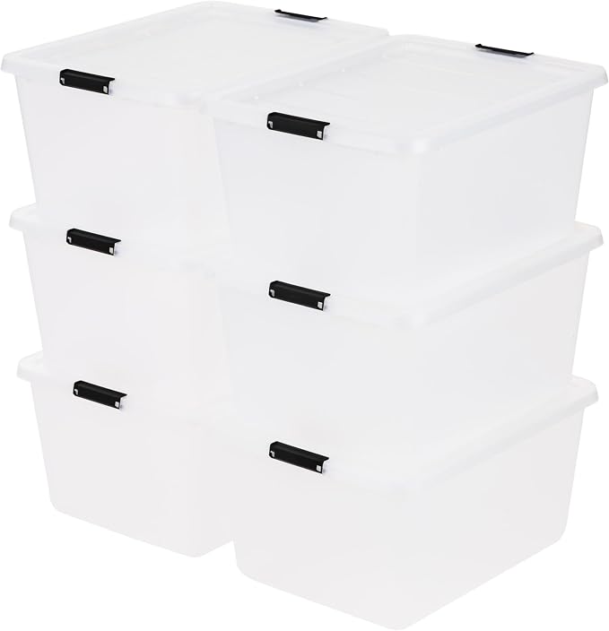 IRIS USA 32 Qt High-Capacity Clip Box 6-Pack, Craft Storage Bins - Image 9