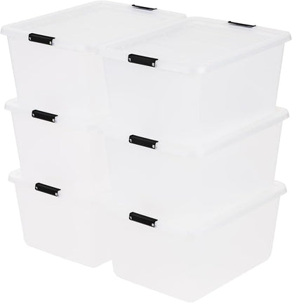 IRIS USA 32 Qt High-Capacity Clip Box 6-Pack, Craft Storage Bins - Image 9