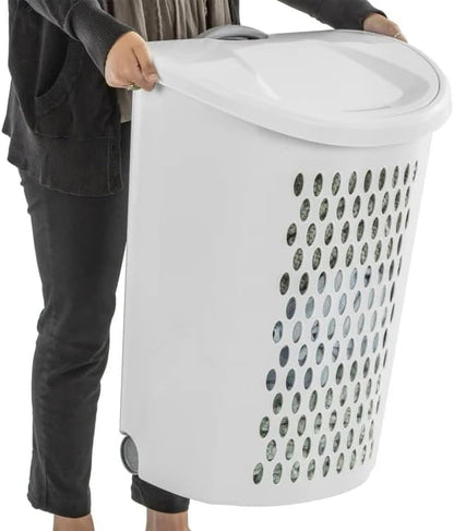 Wheeled Laundry Hamper with Handle - Image 8