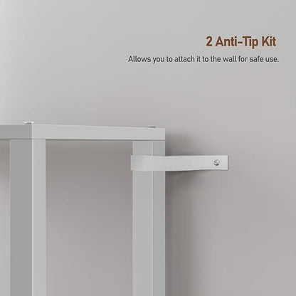 TUTOTAK Bookshelf, 4-Tier Small Narrow Book Shelf - Image 6