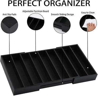 K Cup Holder Bamboo Coffee Pod Holder Drawer Organizer, Expandable K Cup Pod - Image 8