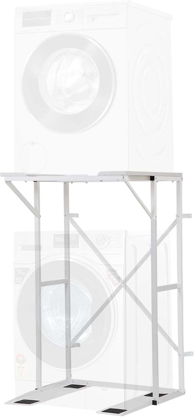 Universal Washer Dryer Stacking Rack Stand Heavy-Duty Carbon Steel, Premium - Image 9