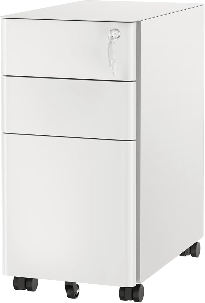 Mount-It! Slim Rolling Under Desk Cabinet, Mobile Filing Cabinet by Mount-It