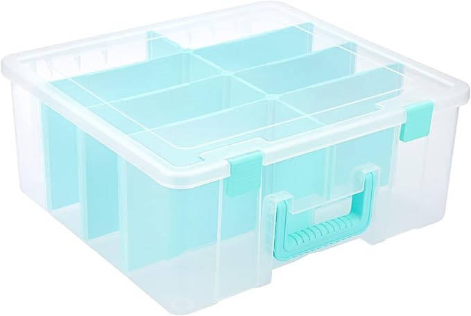 BTSKY Clear Plastic Dividing Storage Box by BTSKY