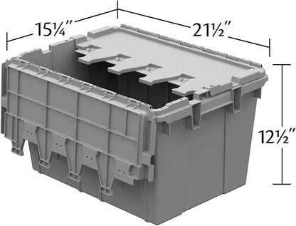 Buckhorn Industrial Lidded Plastic Storage Container, Nesting and Stackable - Image 3