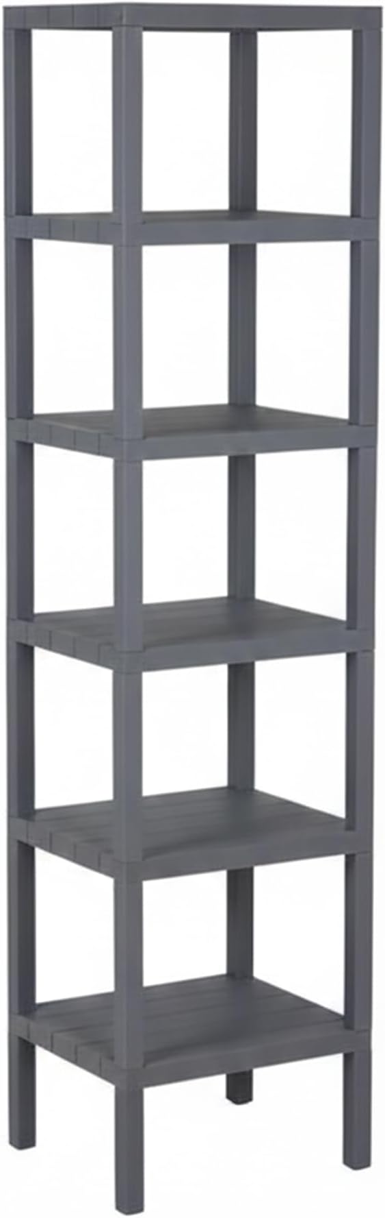 Honey-Can-Do 6-Tier Plastic Storage Shelf, Freestanding, laundry or closet - Image 3