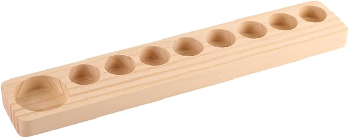 HAN SHENG 9 Grids Wooden Essential Oils Storage Racks Essential Oil Organizer by HANSHENG