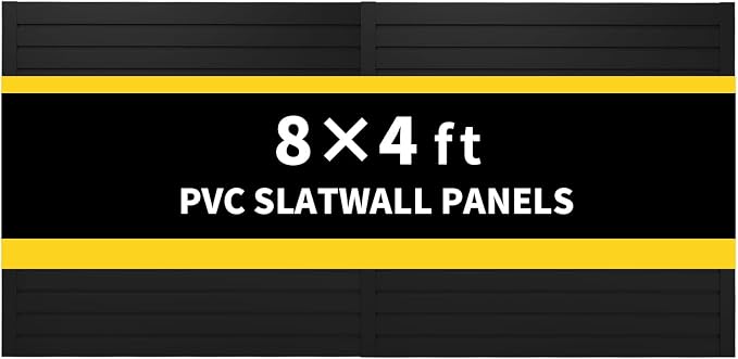 4'H x 4'W PVC Slatwall Panels Garage Wall Storage System by Unknown