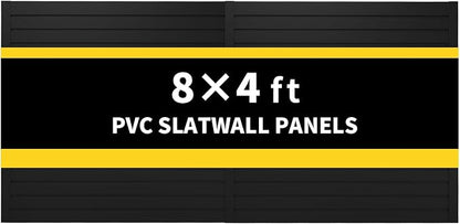 4'H x 4'W PVC Slatwall Panels Garage Wall Storage System by Unknown
