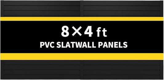 4'H x 4'W PVC Slatwall Panels Garage Wall Storage System by Unknown