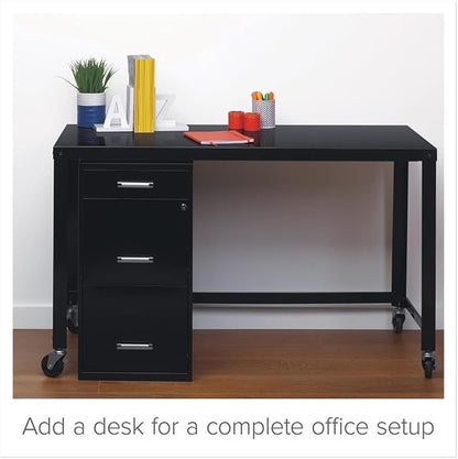 Scranton & Co 27.32" H x 18" D 3-Drawer Modern Metal Filing Cabinet - Image 4