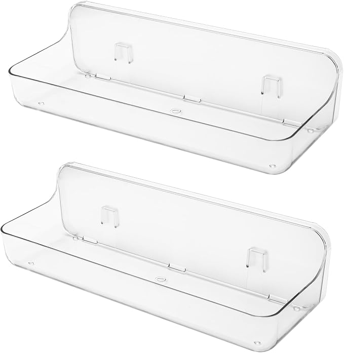 Diesisa Acrylic Wall Mount Organizer, Adhesive Shelves, Shower Caddies - Image 9