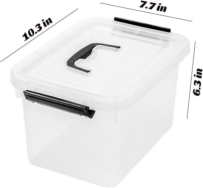 6 Quart Clear Storage Latch Box/Bins - Image 2