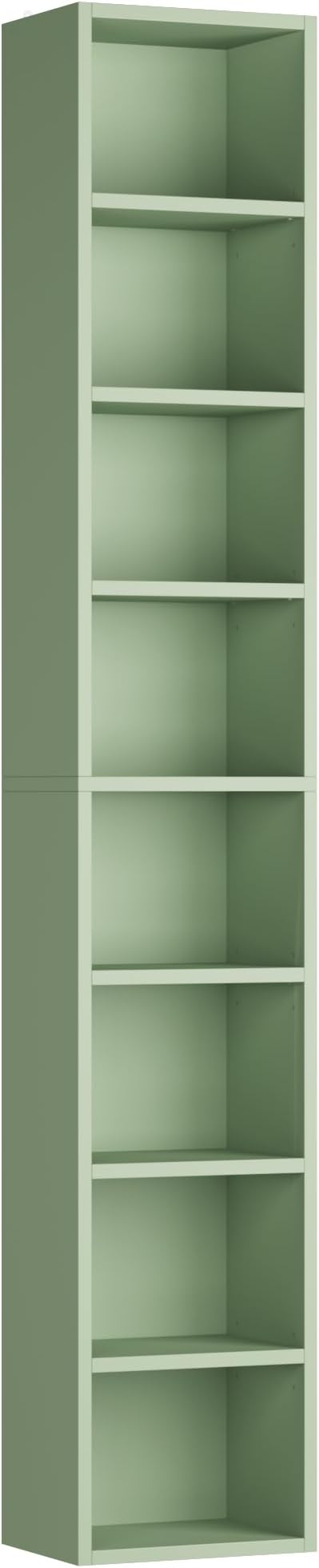 FOTOSOK Bookshelf Bookcase 8-Tier Narrow Bookshelf Tall CD Media Tower Rack | - Image 8