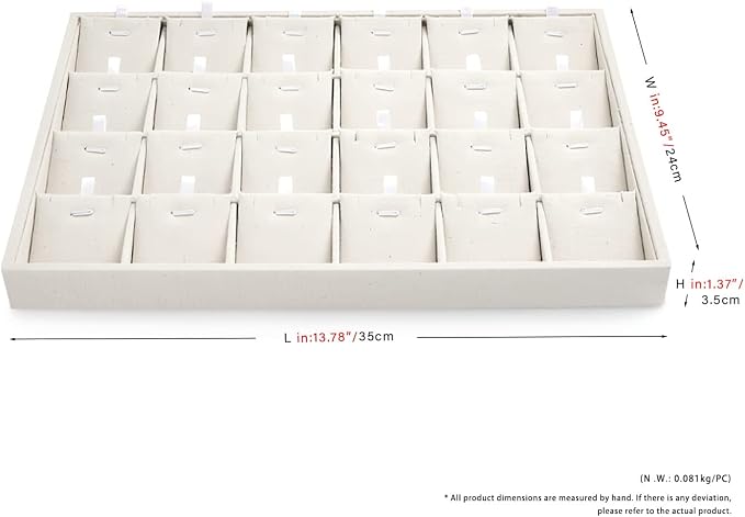 Oirlv Stockable 24 Grids Insert Jewelry Tray Pendant Earrings Storage Trays - Image 6